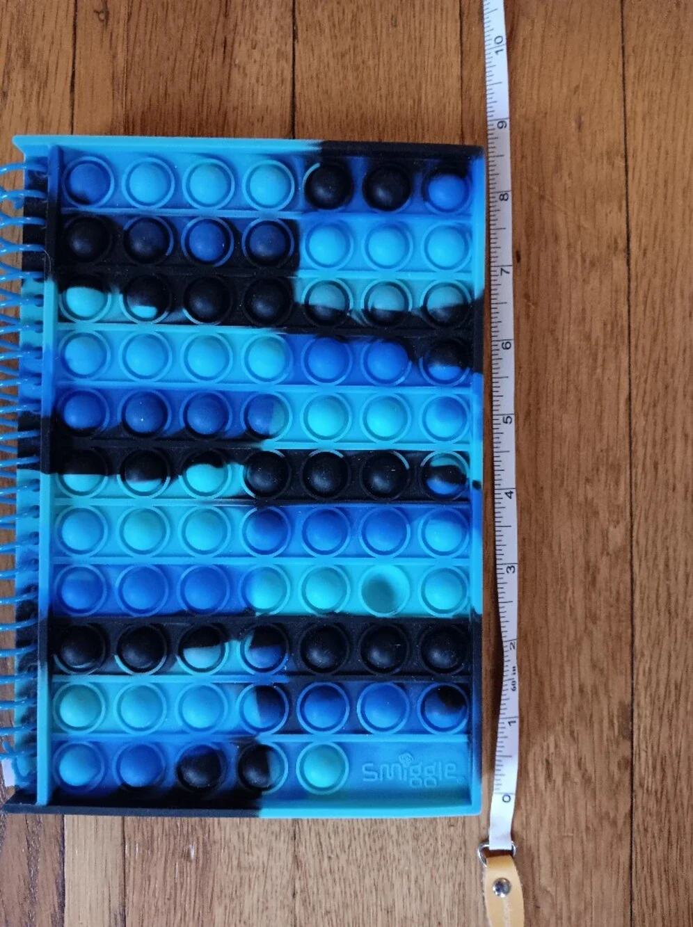 Blue & Black Pop-It Spiral Notebook - Sensory Fidget Cover